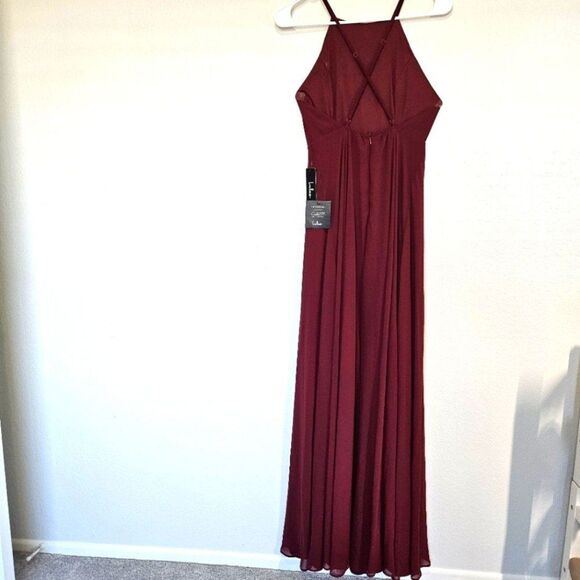 NWT Lulus | Mythical Kind of Love Wine Red Maxi Flowy Long Dress, Women's Small - Picture 8 of 11